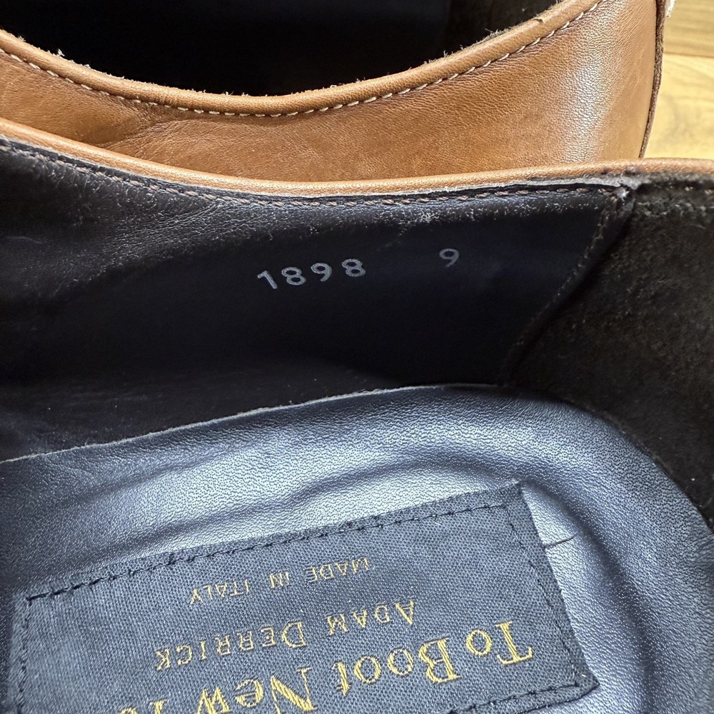 Too Boot New York 9 Adam Derrick Walnut Leather Dress Oxfords - Picture 11 of 12